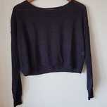 Camisola cropped de manga comprida
