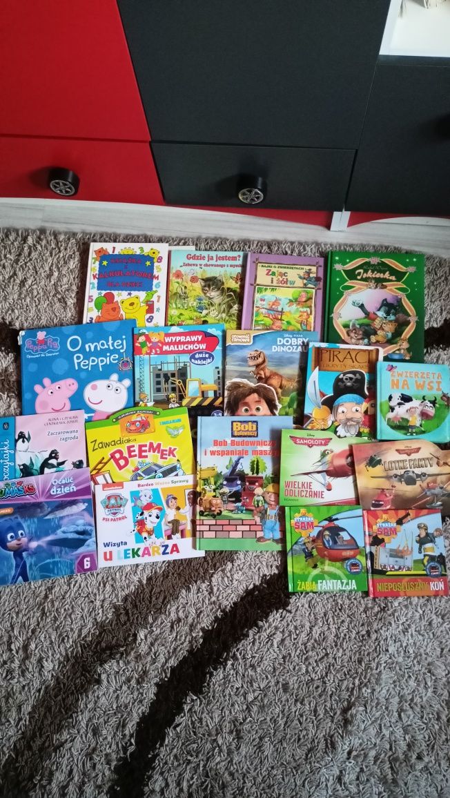 Książki psi patrol, świnka Peppa, bob budowniczy samoloty strażak Sam