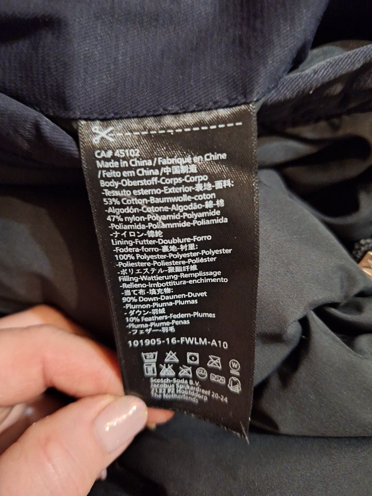 Scotch&Soda kurtka damska zimowa parka super ciepła puch