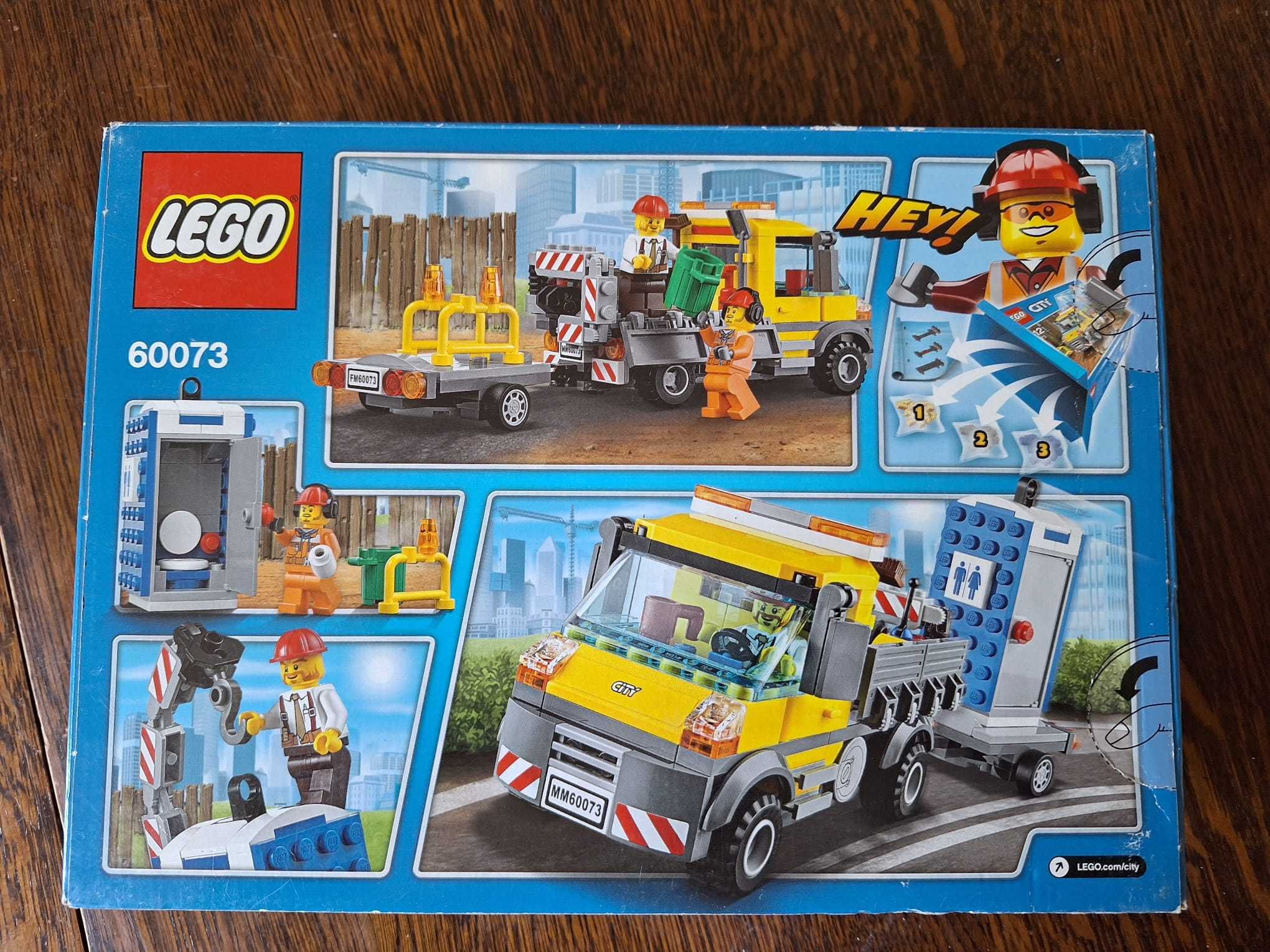 UNIKAT! Lego City 60073 Wóz techniczny Toi-Toi, 5-12 NOWE opak. wgniec
