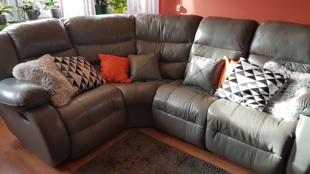 Sofa wypoczynek skórzany