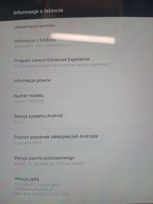 Tablet LENOVO YT3-X90L z projektorem