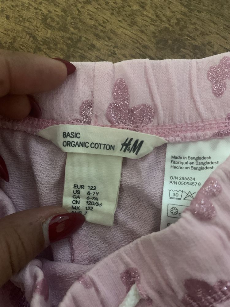 Calções “H&M” 6-7 anos cor-de-rosa com corações