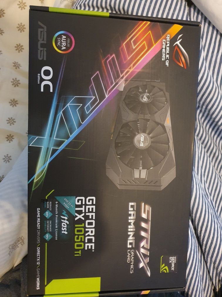 Placa gráfica 1050 Ti Asus Rog Strix