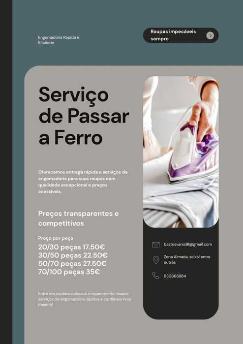 Passo a ferro com recolha e entrega