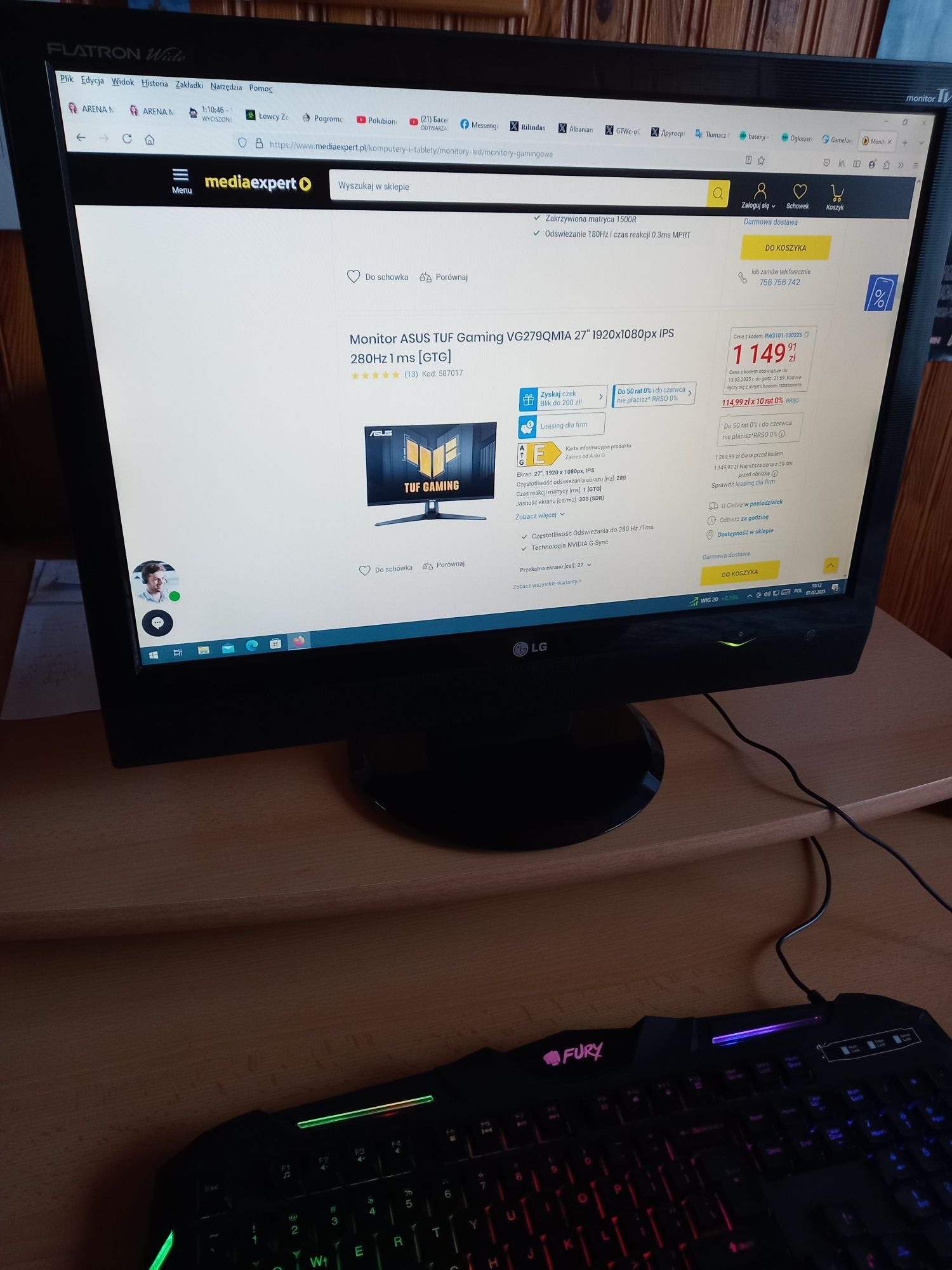Monitor LG Flatron M228WA-BZ, stan idealny!