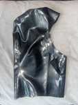 525/ Maska przebranie kostium lateks latex M zamek otwarta twarz