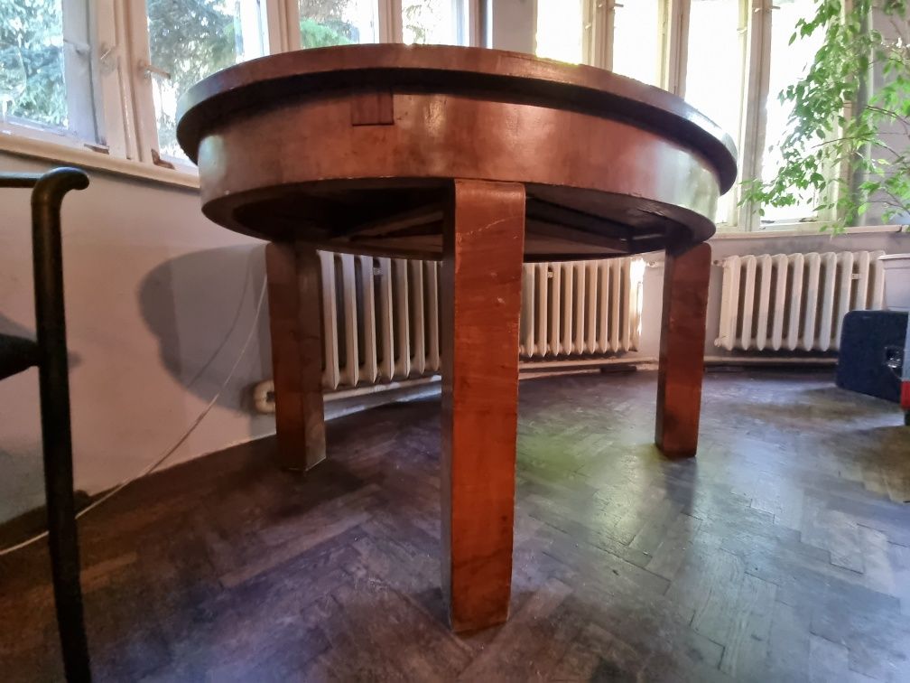 Stół owalny rozkładany Art Deco