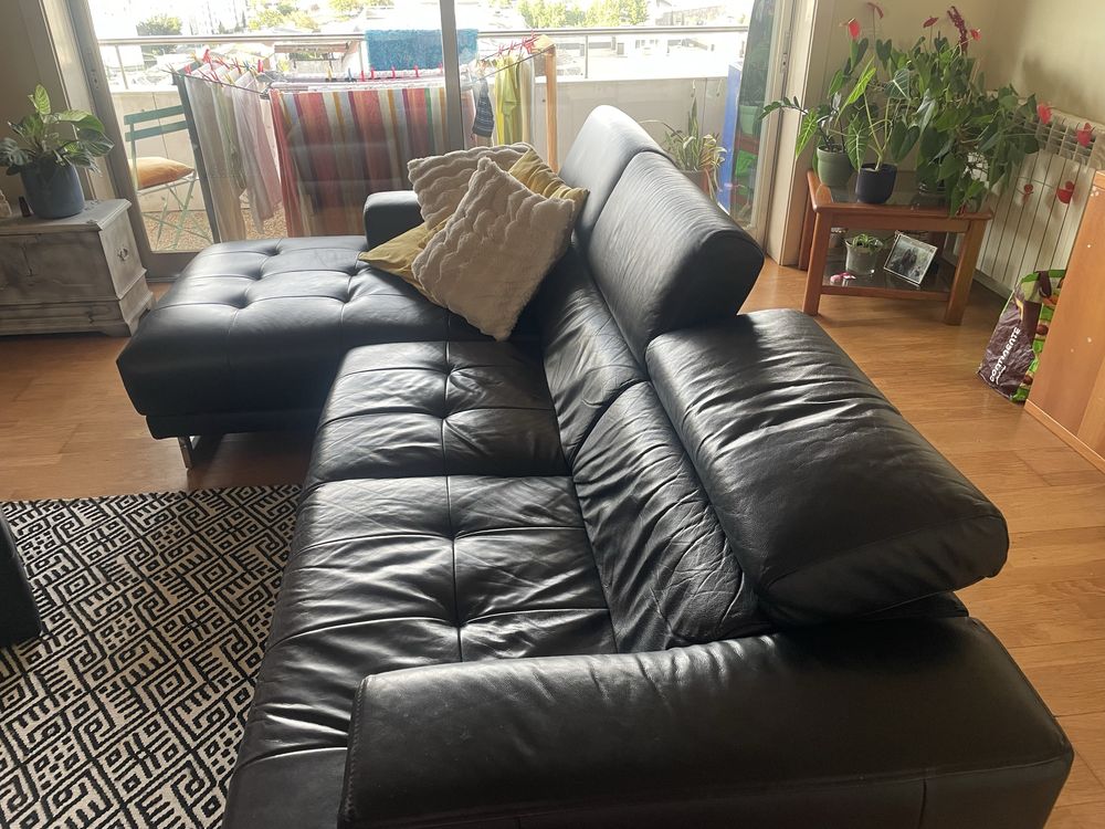 Sofa Chaise Long de Pele