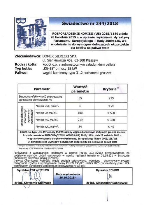 KOCIOŁ Z Podajnikiem PIEC 15 kW NA Ekogroszek KLASA 5 Ecodesign Kotły