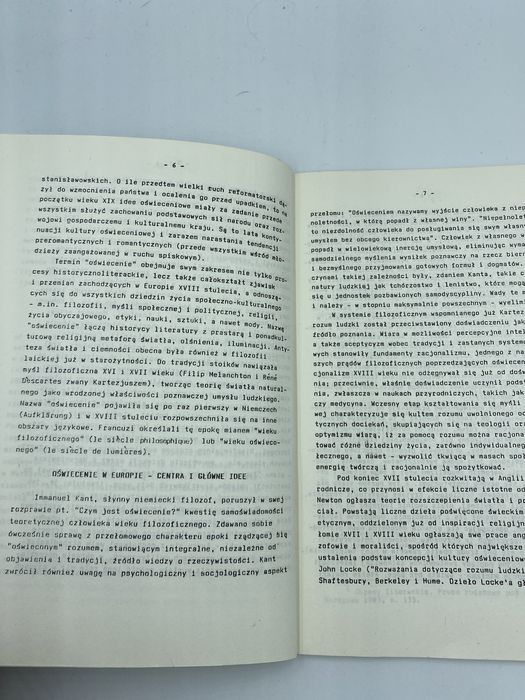 Literatura polskiego oświecenia Kauer-Bugajna Wszechnica prl