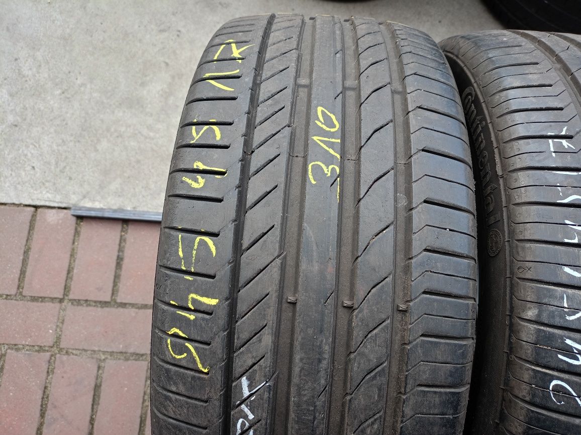 Opony letnie 245/45r17 Continental 7mm 310zl 2szt