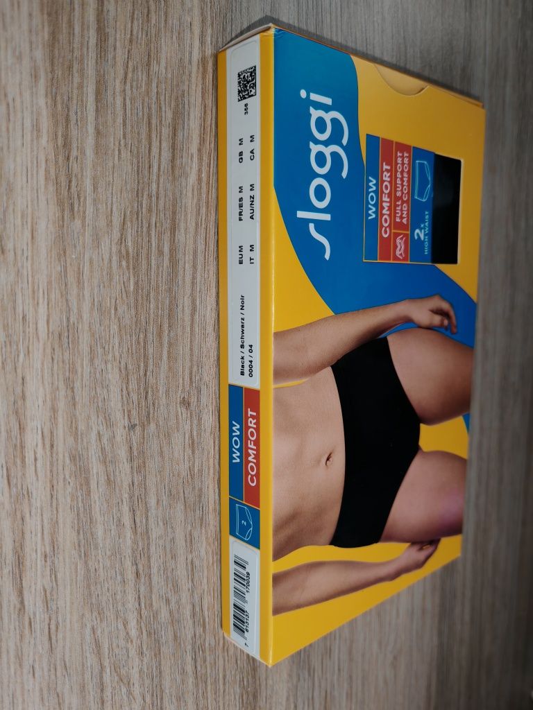 Nowe 2 pary majtek Sloggi Wow Comfort Black High Waist Full Support