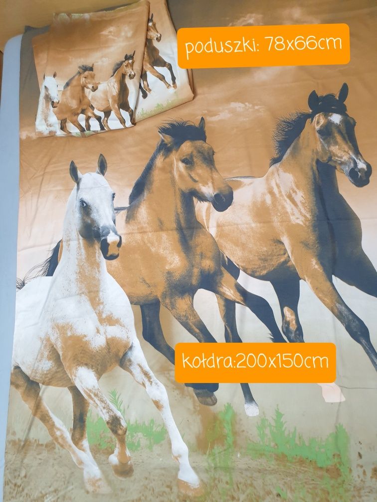 Pościel z końmi my little pony posłanie koń horse 200x150 cm jeździec
