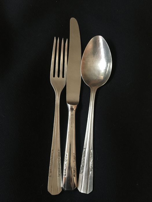 Hefra, Poland, nierdzewne, sztućce obiadowe, 3 szt