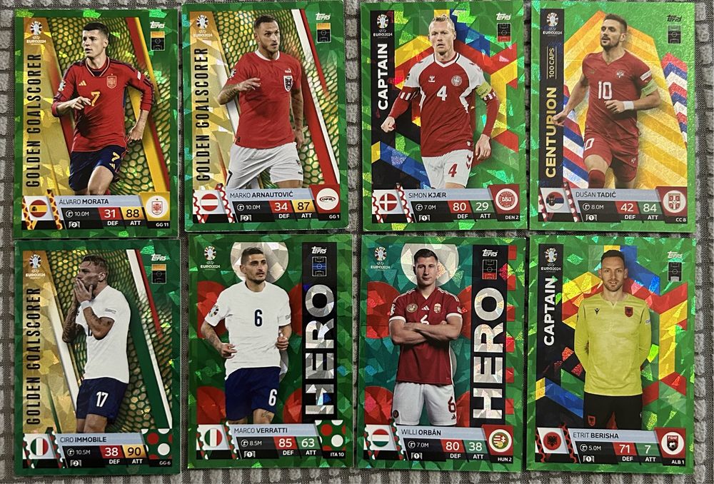 Cartas de coleção Match Attax Raras
