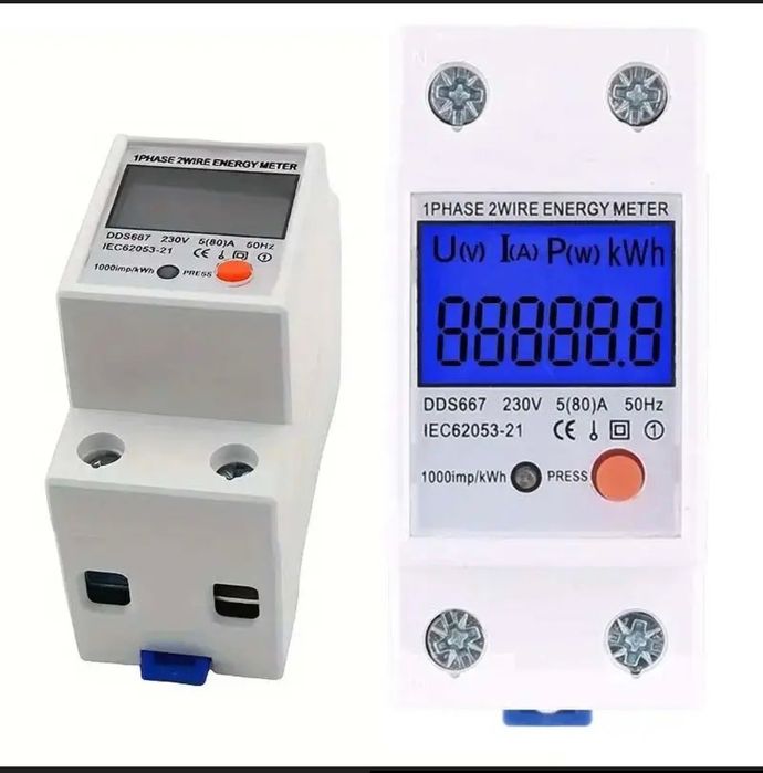 Лічильник однофазний ваттметр змінного струму на DIN-рейку DDS667