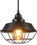TWSXTE E27 Czarna przemysłowa lampa sufitowa w stylu retro
