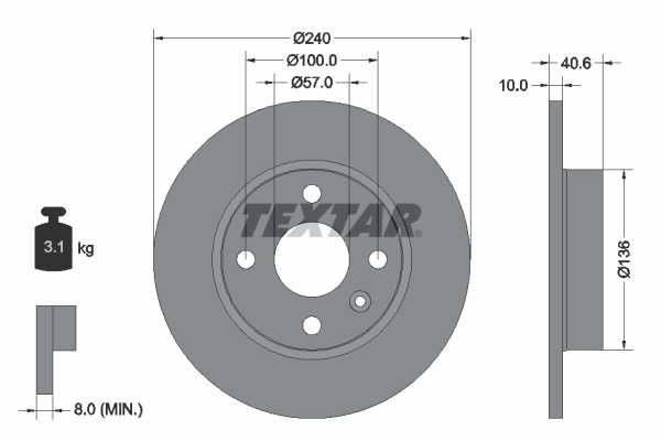 Opel Corsa C/Combo 00-06 Tarcze hamulcowe tył + klocki kpl.>