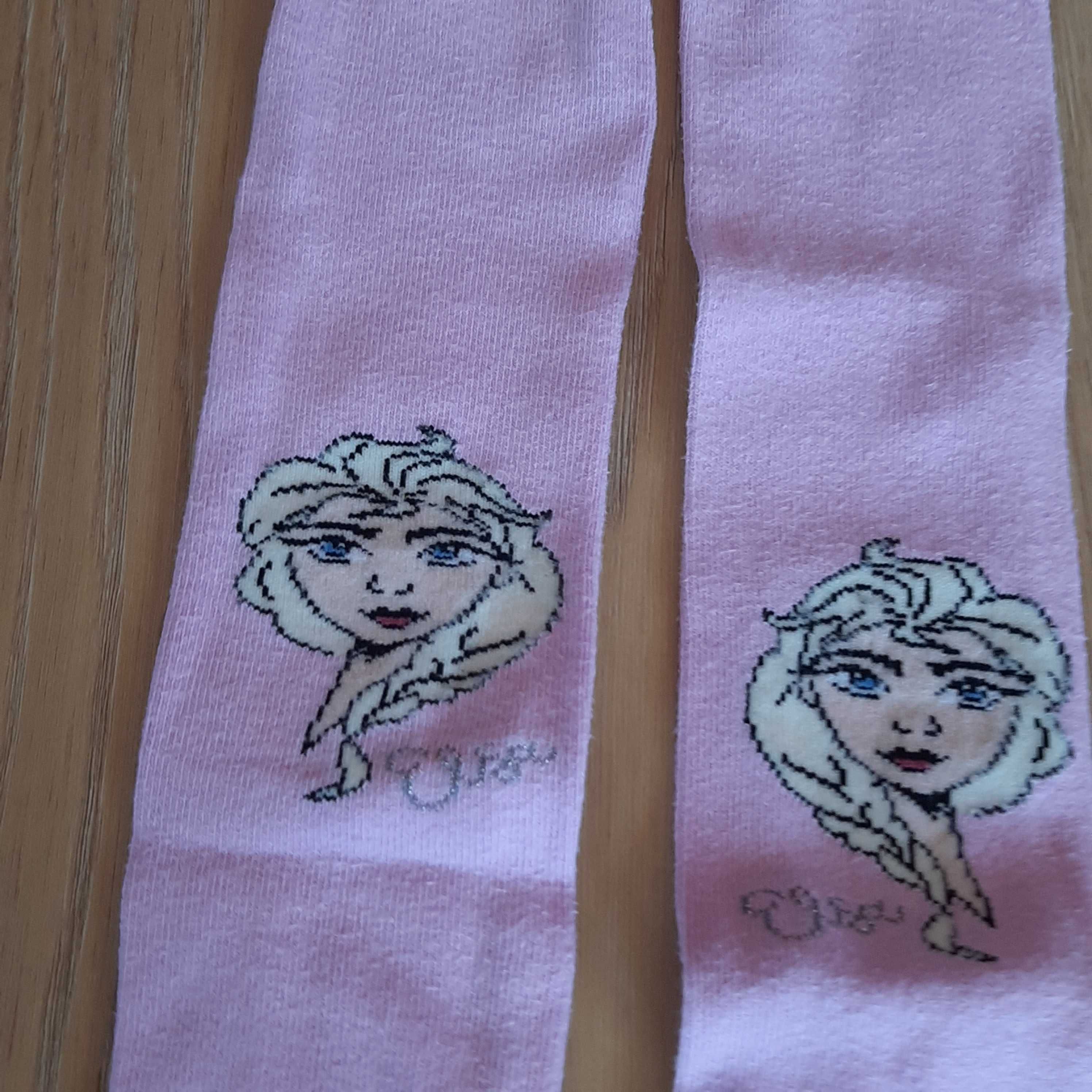 Meia Calça Elsa Frozen Rosa 5-6 anos
