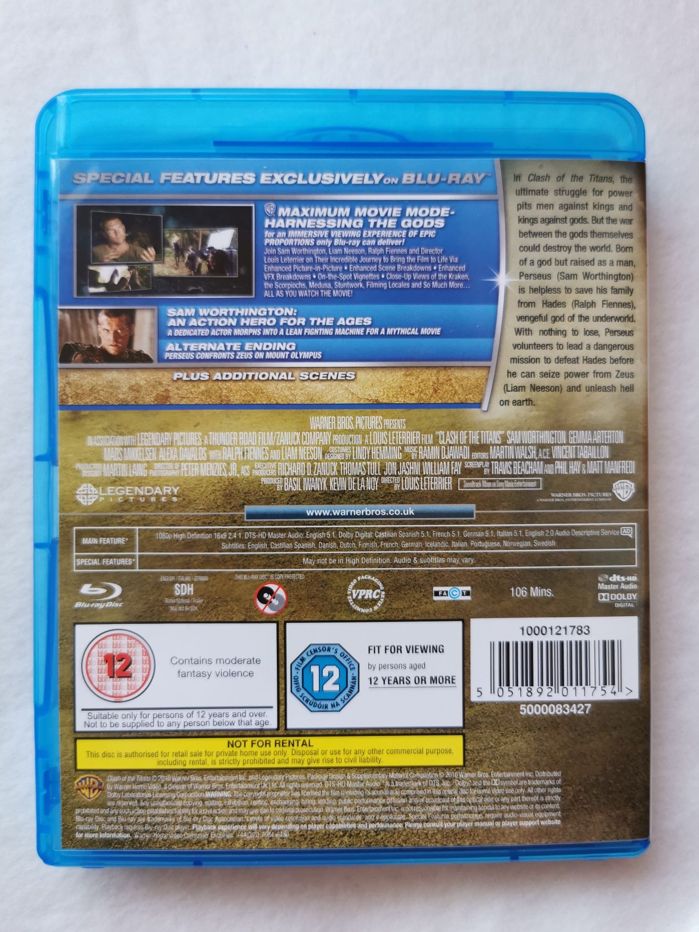 Clash Of The Titans (Starcie Tytanów) Blu-ray (En) (2010) Bluray + DVD