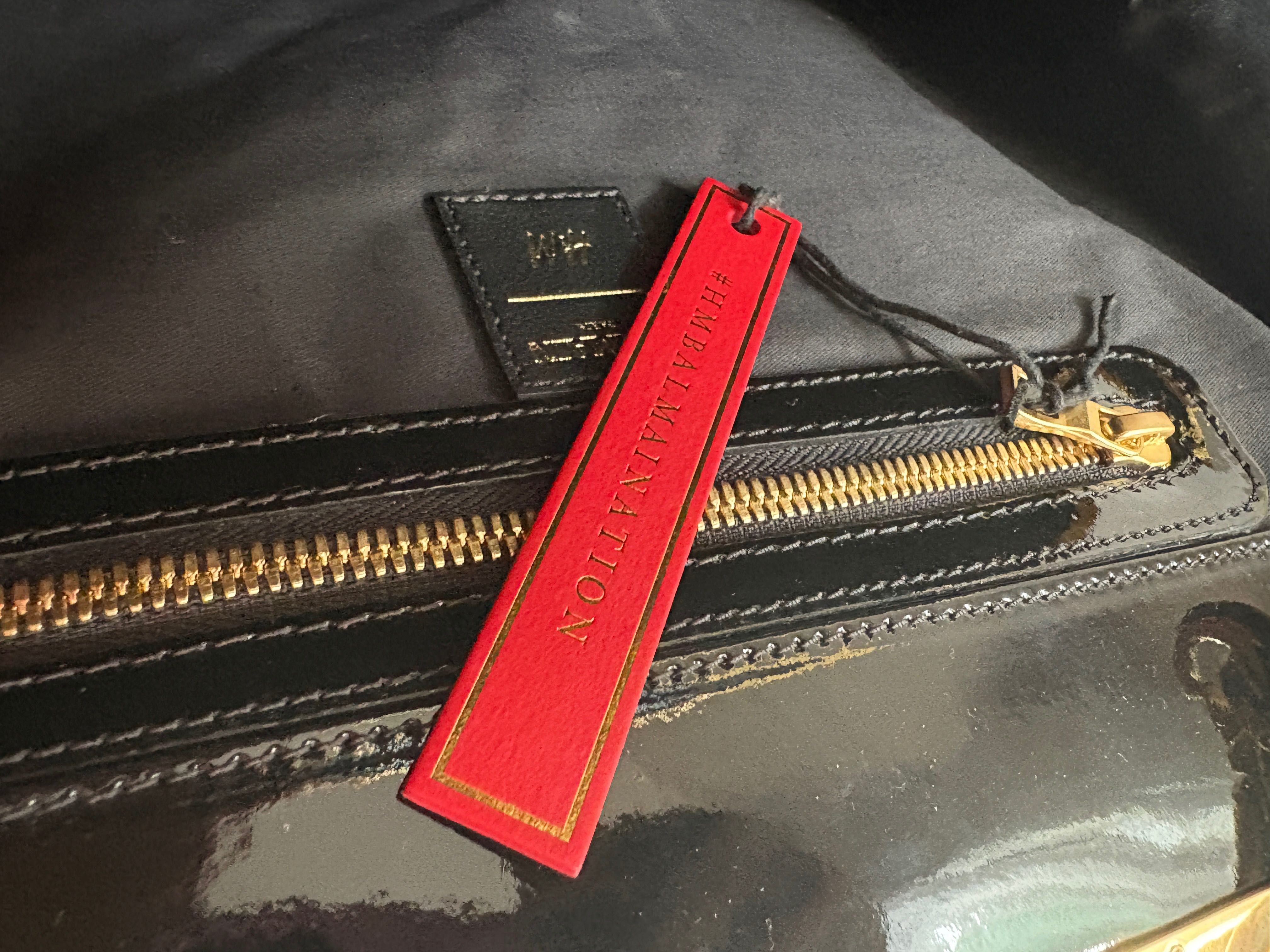 Balmain x H&M torebka torba skóra zamsz