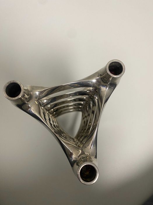 Świeczniki modułowe vintage chromowane bauhaus design Stoff & Nagel