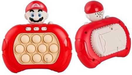Karty Pokemon + Konsola Super Mario Popit Gra POP IT GRA Elektroniczna