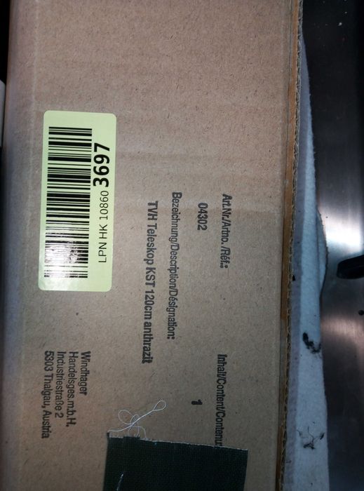 Kurtyna do drzwi zasłona teleskopowa Windhager 120cm NOWA