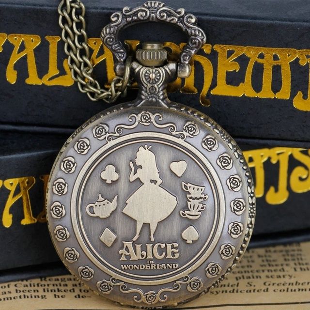 Часы Алиса в стране чудес карманные часы на цепочке Alice in Wonderlan