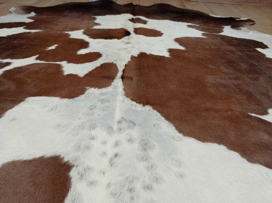 Dywan SKÓRA BYDLĘCA łaciata brązowo-kremowa Krowa skóra naturalna