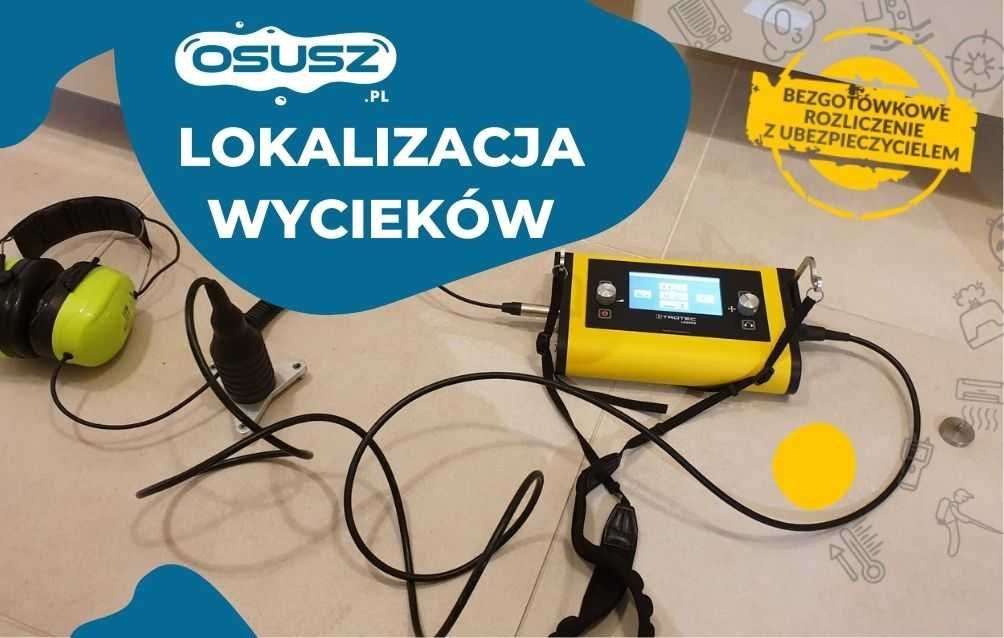 Lokalizacja wycieków wody, wykrywanie przecieków, termowizja, Osusz.pl