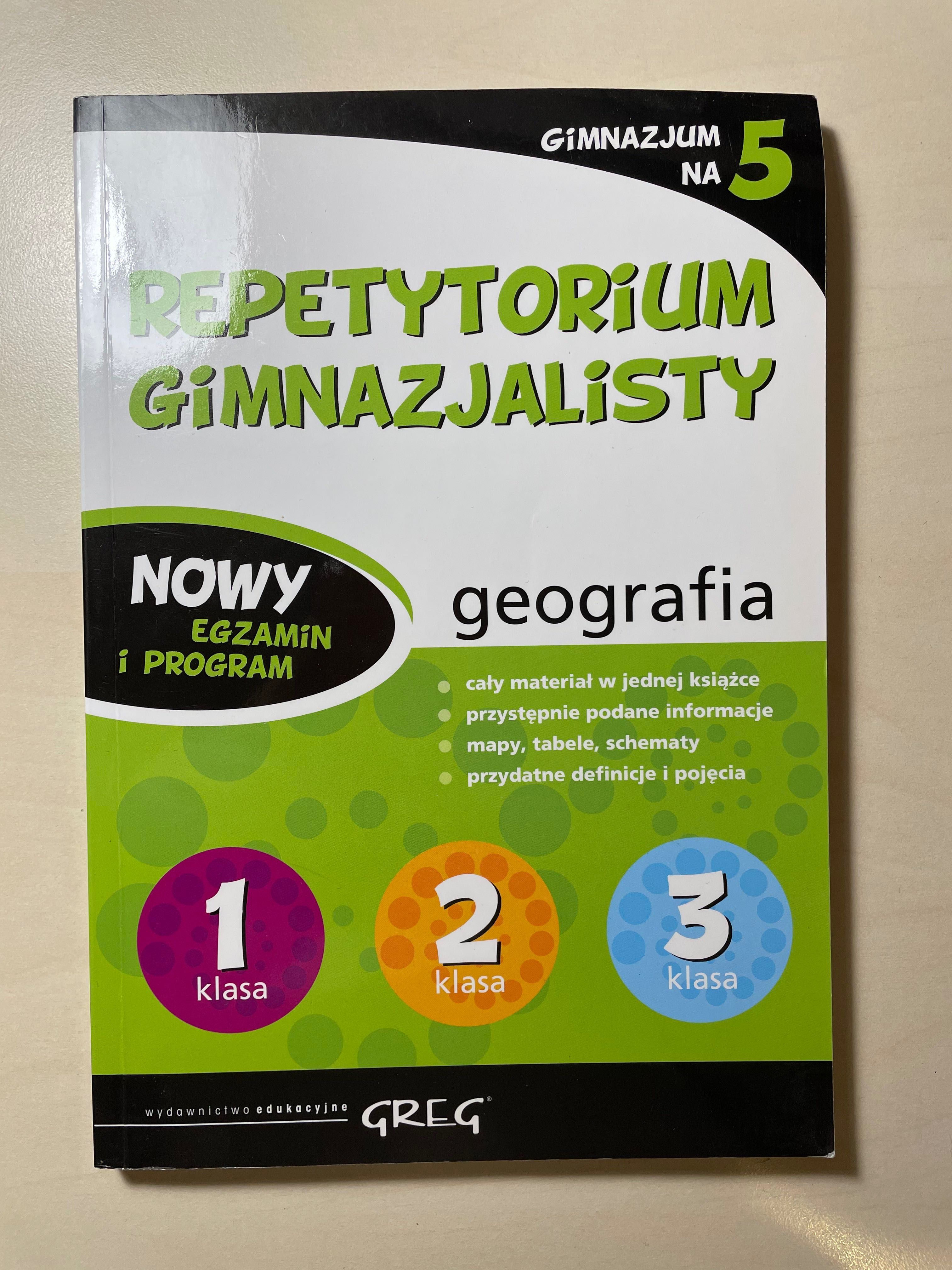 Repetytorium gimnazjalisty - Geografia wydawnictwo GREG