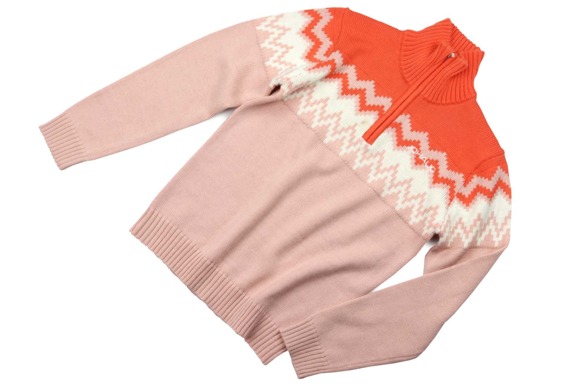 Johaug H/Z Knit sweter 50% wełna puder i morela M