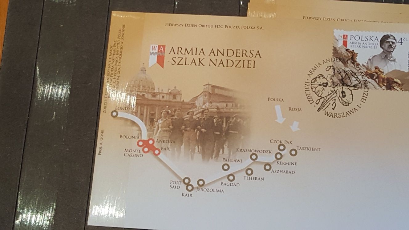 Koperta FDC znaczek 5183 Armia Andersa 2021