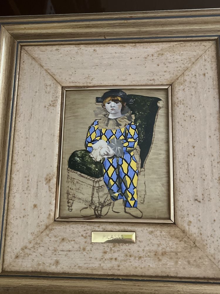 Quadros em azulejo: réplicas de pinturas famosas.