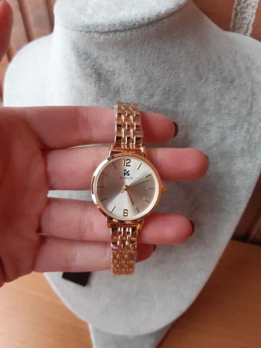 Zegarek damski ze stali chirurgicznej w kolorze złotym Kurren