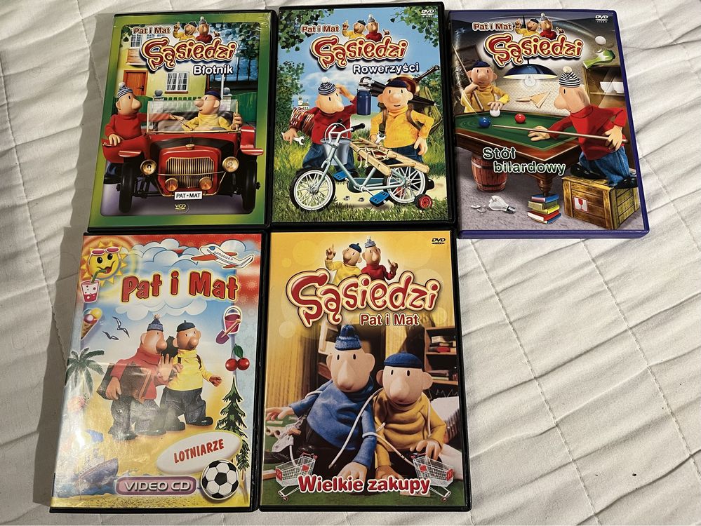 Bajki DVD Sąsiedzi Pat i Mat, 4 płyt (bez płyty Błotnik)
