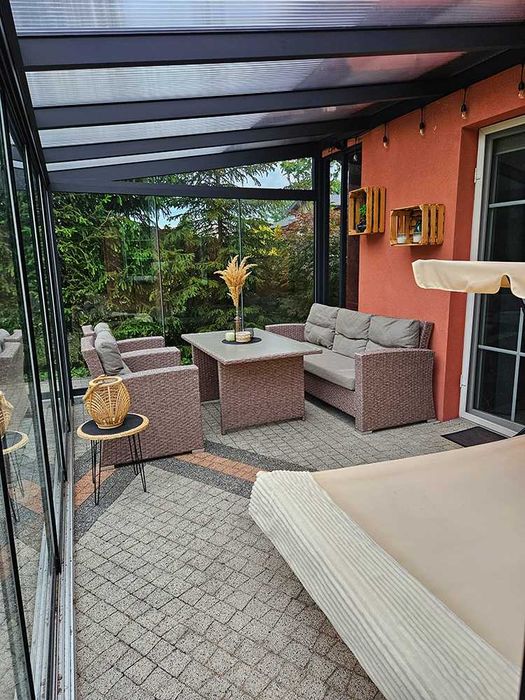 Ogród zimowy Almos-2 406x350 Zabudowa tarasu Cena z Montażem