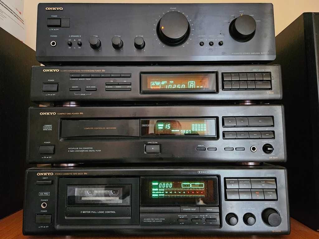 Wieża ONKYO 4 Segementy Wzmacniacz Tuner Odtwarzacz CD Kaseta PREMIUM!