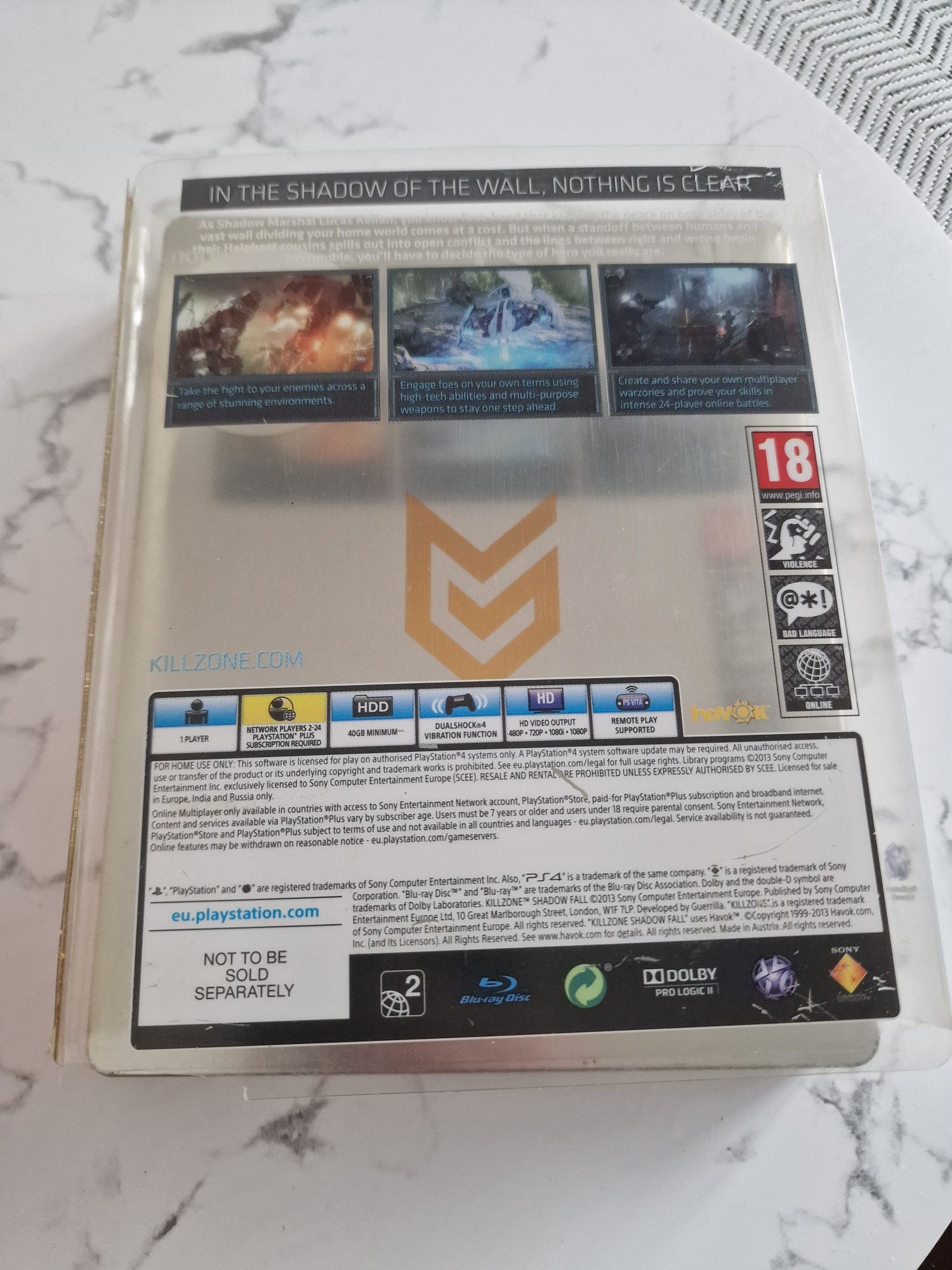 Killzone Shadow Fall ps4 steelbook