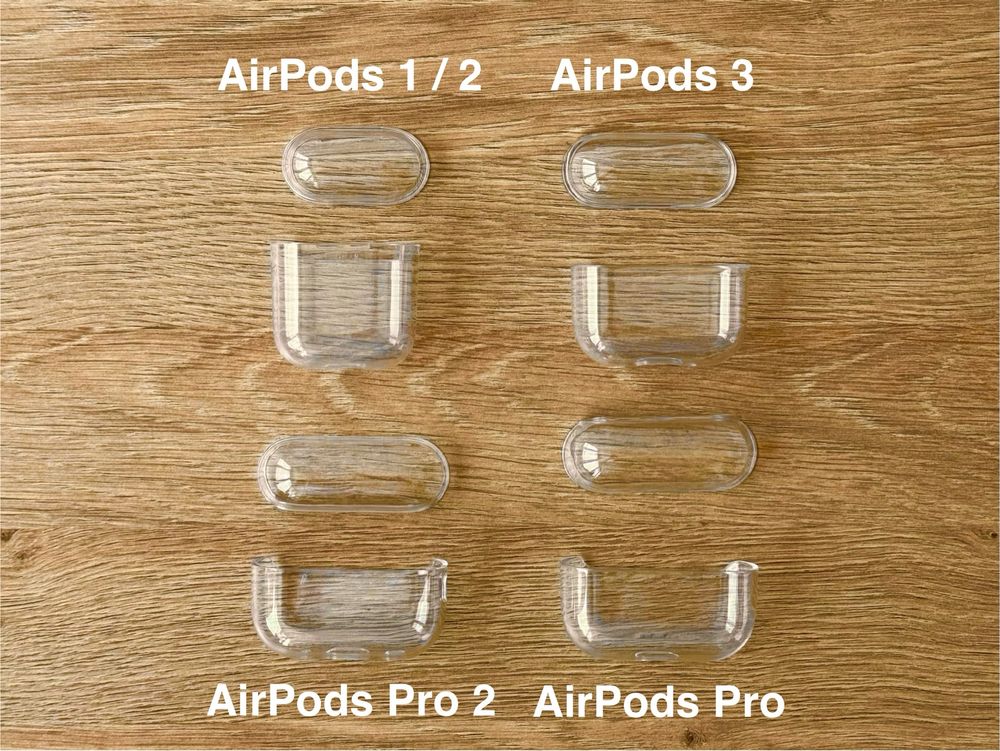 Прозорий чохол для навушників Apple AirPods 1 2 3 Pro 1 Pro 2