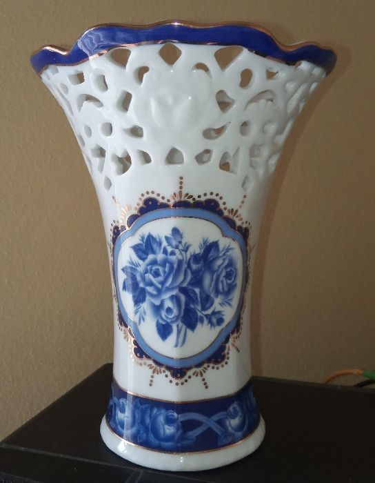 Vaso decorativo porcelana fina - novo com caixa