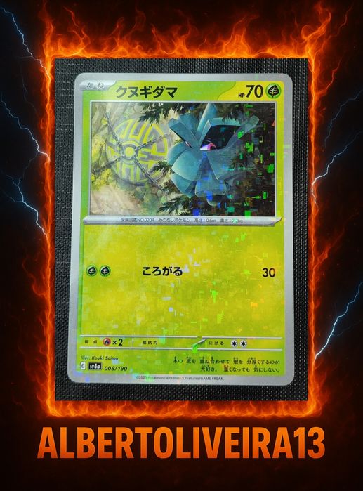 Pineco (JP) Reverse Holo 008/190 Shiny Treasure ex