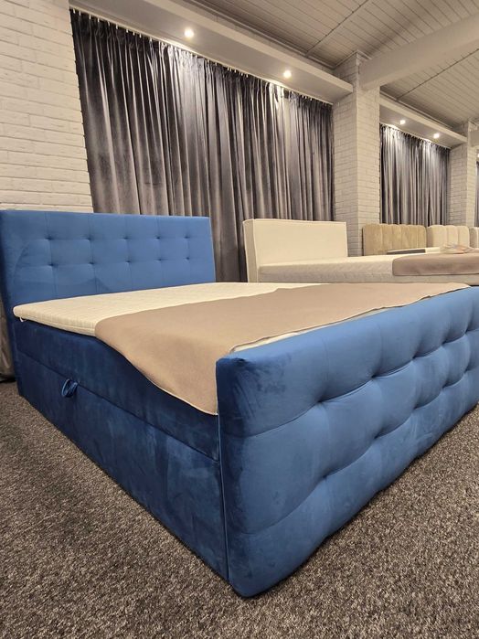 Super Cena Łóżko kontynentalne 160x200 z materacem + 2xpojemnik SZAFIR