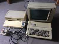 Apple 2e IIe vintage computer cały zestaw drukarka joystick retro