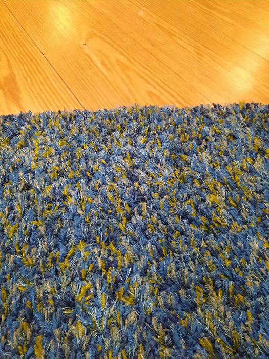 Tapete grande redondo azul - IKEA Balum