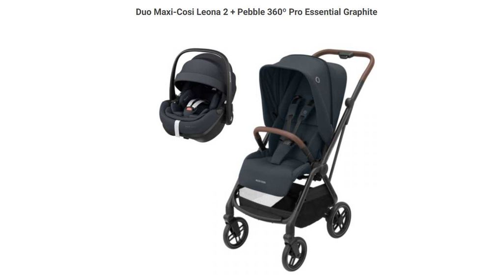 Duo Maxi-Cosi Leona 2 + Pebble 360º Pro Essential Graphite