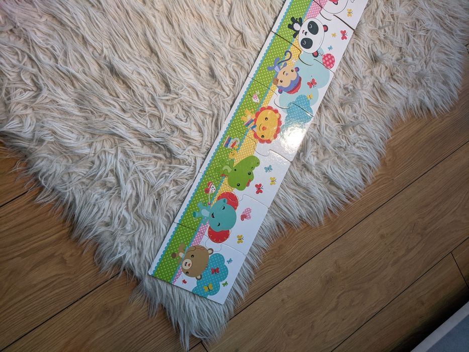 Puzzle cyfry numery długie 1 metr dwustronne Fisher Price 2+