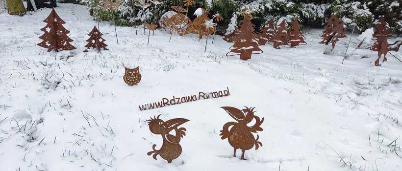 Kwiat ozdoba ogrodowa corten rdzewiona przestrzenna 3D 015